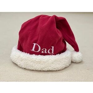 Red Santa Hat with 'Dad' Embroidery